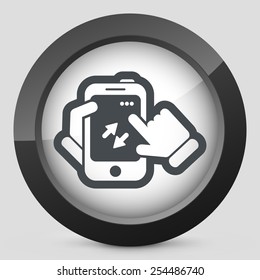 Smartphone icon. File transfer.
