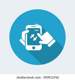 Smartphone icon. File transfer.