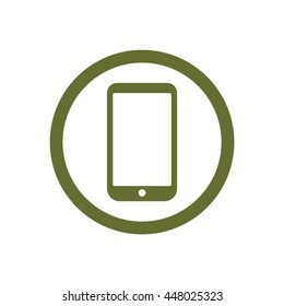 Smartphone  icon. Flat design.  