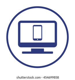 Smartphone  icon. Flat design.  