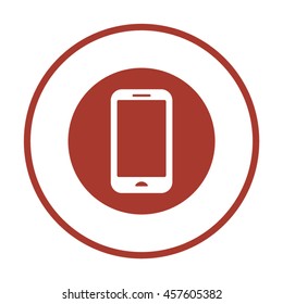 Smartphone  icon. Flat design.  