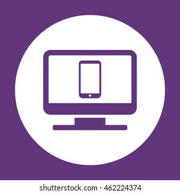 Smartphone  icon. Flat design.  