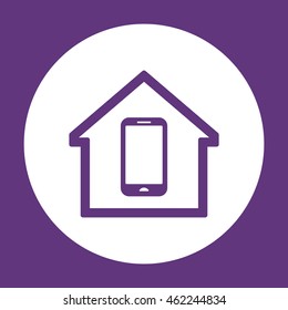 Smartphone  icon. Flat design.  