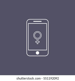 smartphone icon. flat design