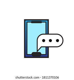 Smartphone-Symbol. flaches Smartphone-Icon-Design auf weißem Hintergrund. mobile Illustration