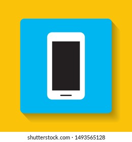 smartphone icon with flat design style. Vector illustration eps 10