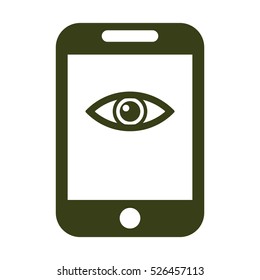 Smartphone Icon, flat design style