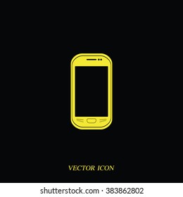 Smartphone icon, flat illustration.