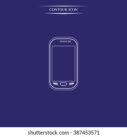 Smartphone icon, flat illustration.