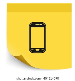 Smartphone icon, flat illustration.
