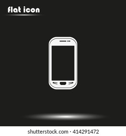 Smartphone icon, flat illustration.