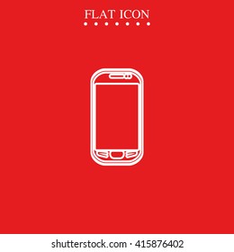 Smartphone icon, flat illustration.