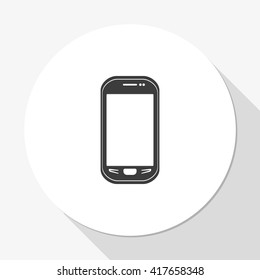 Smartphone icon, flat illustration.
