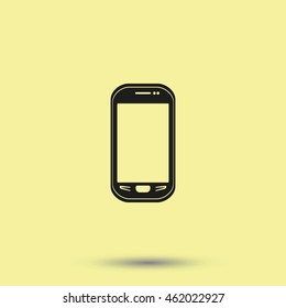 Smartphone icon, flat illustration.