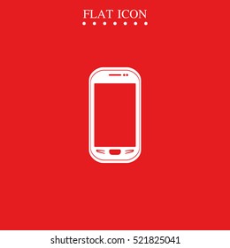 Smartphone icon, flat illustration.