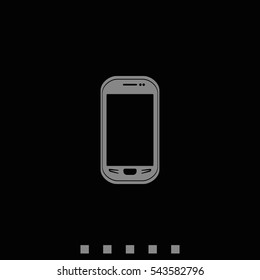 Smartphone icon, flat illustration.