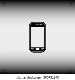 Smartphone icon, flat illustration.