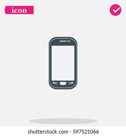 Smartphone icon, flat illustration.