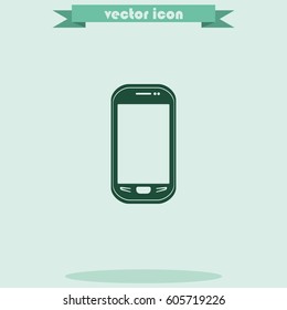 Smartphone icon, flat illustration.