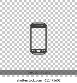 Smartphone icon, flat illustration.