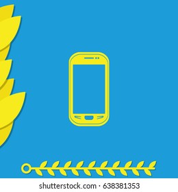 Smartphone icon, flat illustration.