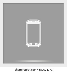 Smartphone icon, flat illustration.