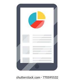 Smartphone icon. Flat illustration of smartphone vector icon for web