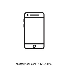 Smartphone icon flat logo illustration