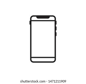Smartphone icon flat logo illustration