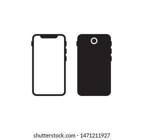 Smartphone icon flat logo illustration