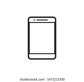 Smartphone icon flat logo illustration