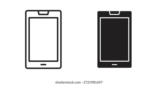 Icono de teléfono inteligente icono plano simple. Versión Liner - Vector de stock.