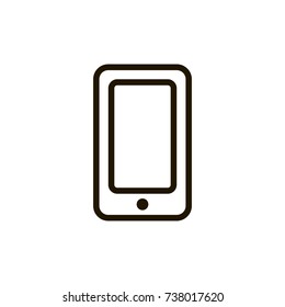 Smartphone icon flat icon. Single high quality outline symbol of info for web design or mobile app. Thin line signs of phone for design logo, visit card, etc. Outline logo of mobile