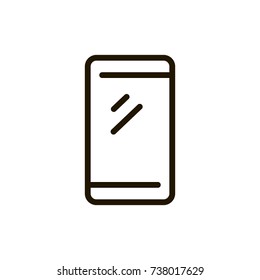 Smartphone icon flat icon. Single high quality outline symbol of info for web design or mobile app. Thin line signs of phone for design logo, visit card, etc. Outline logo of mobile