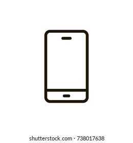 Smartphone icon flat icon. Single high quality outline symbol of info for web design or mobile app. Thin line signs of phone for design logo, visit card, etc. Outline logo of mobile