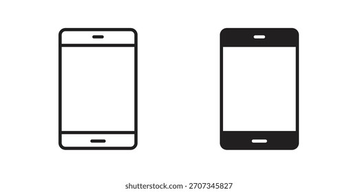 Ícone de Smartphone. flat e estilo de traçado Coleção. símbolo simples
