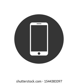 Smartphone icon in flat style. Mobile phone symbol for your web site design, logo, app, UI Vector