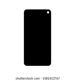 Smartphone icon in flat style. Mobile phone symbol for your web site design. Black icon on blank background. vector illustration