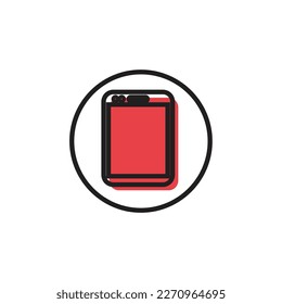 Smartphone icon in flat style. Mobile phone vector illustration on white isolated background. Smartphone business concept.