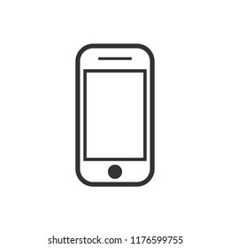 Smartphone icon in flat style. Phone handset vector illustration on white isolated background. Smartphone business concept.