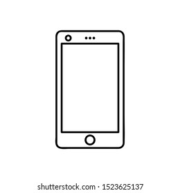 Smartphone icon in flat style. Phone handset vector illustration on white isolated background. Smartphone business concept.