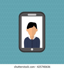 smartphone icon. gadget concept. Flat illustration