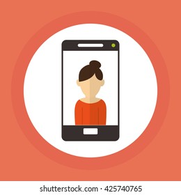 smartphone icon. gadget concept. Flat illustration