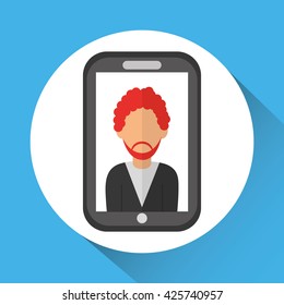smartphone icon. gadget concept. Flat illustration