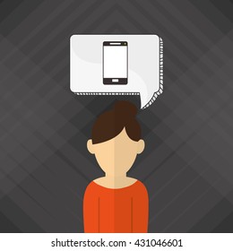 smartphone icon. gadget concept. Flat illustration , vector