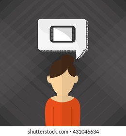 smartphone icon. gadget concept. Flat illustration , vector