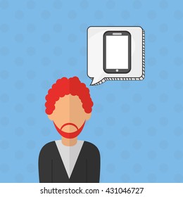 smartphone icon. gadget concept. Flat illustration , vector