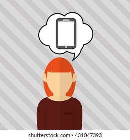 smartphone icon. gadget concept. Flat illustration , vector