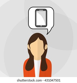 smartphone icon. gadget concept. Flat illustration , vector