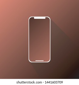 smartphone icon with gradient color and shadow